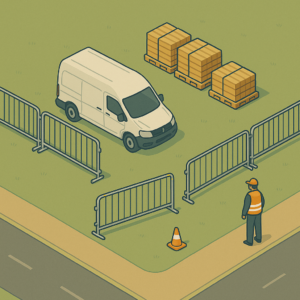 Dočasné oplotenie logistického priestoru