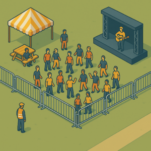 Mobilné oplotenie na kultúrnom a športovom podujatí